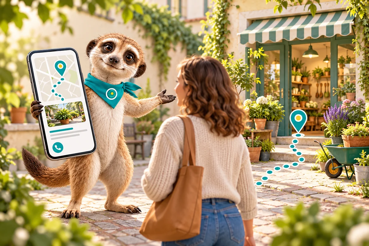 Ozee shows the way from searching for a local service on a phone to visiting the shop